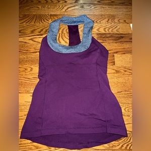 Maroon and gray lululemon tank top